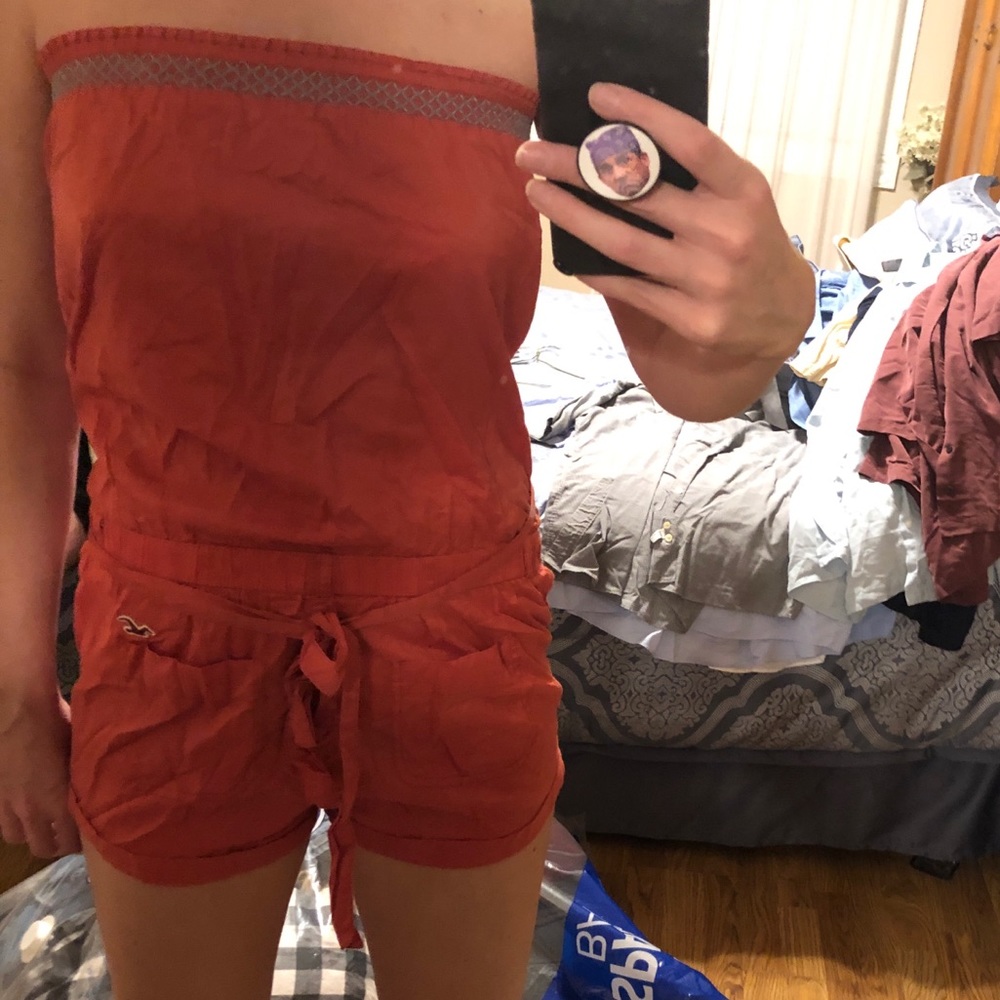 Hollister Reddish Orange Romper